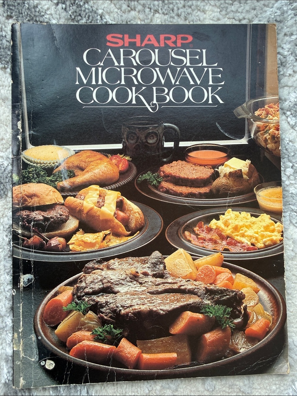 SHARP Carousel Microwave Cook Book - Black Cover